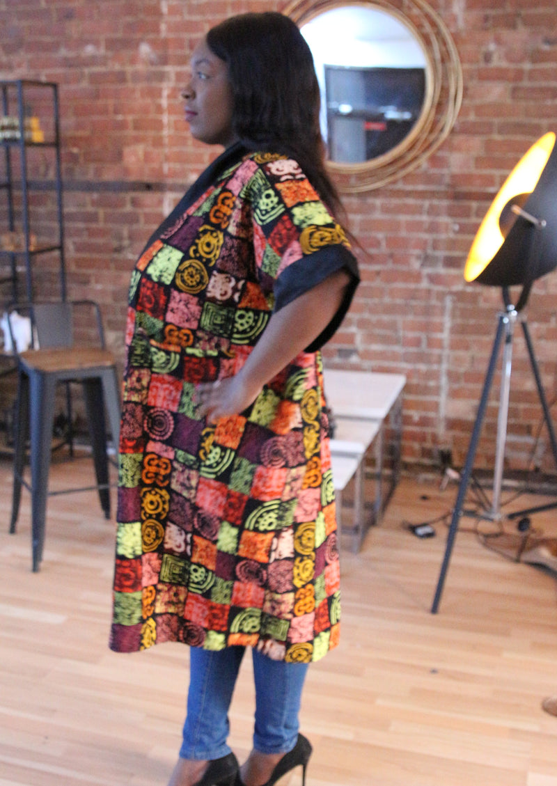 Samy African print kimono jacket
