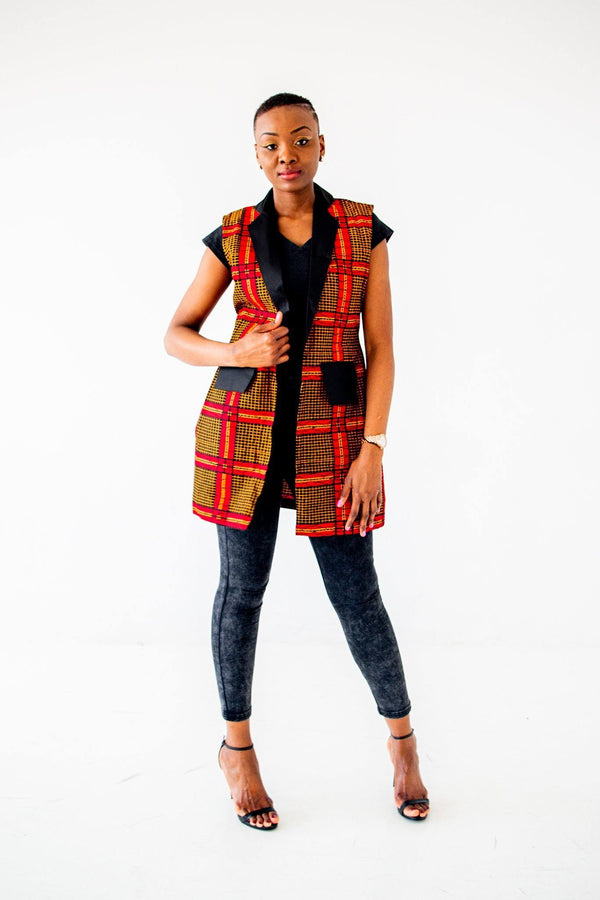 How to style the african sleeveless blazer | Effy Style