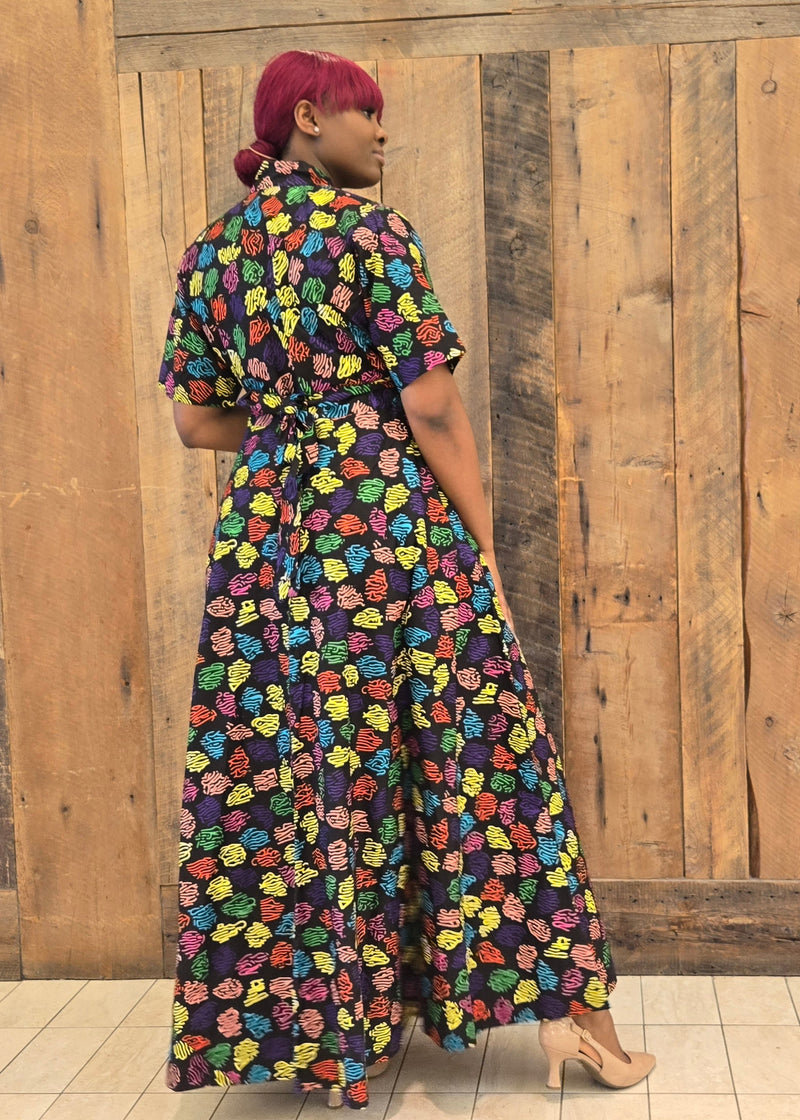 Melina maxi African print dress