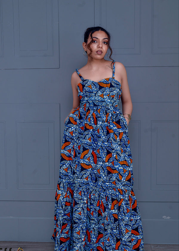 african fashion style dresses Keke African Print Wrap Midi Dress - African Fashion in USA at MYTRIBENG S / LONG