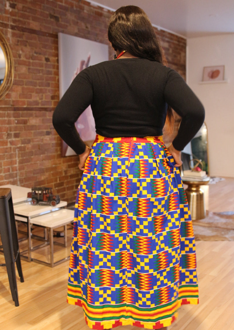 Ashanti african print maxi skirt