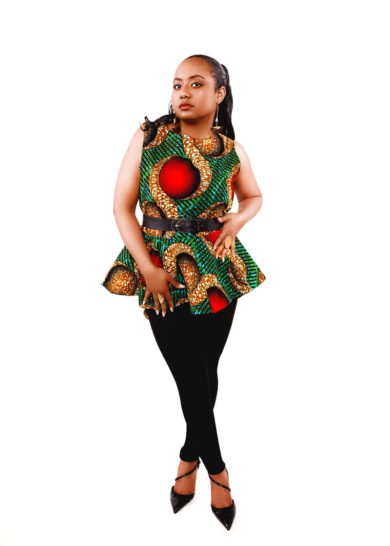 african peplum top