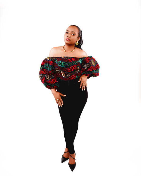 Zuberi african print crop top