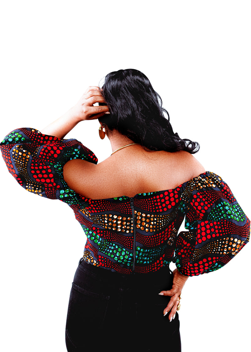 Zuberi african print crop top