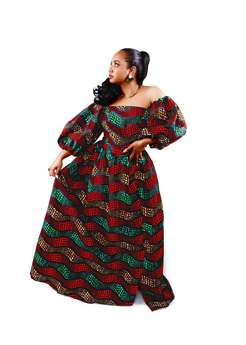Zuberi african print maxi skirt