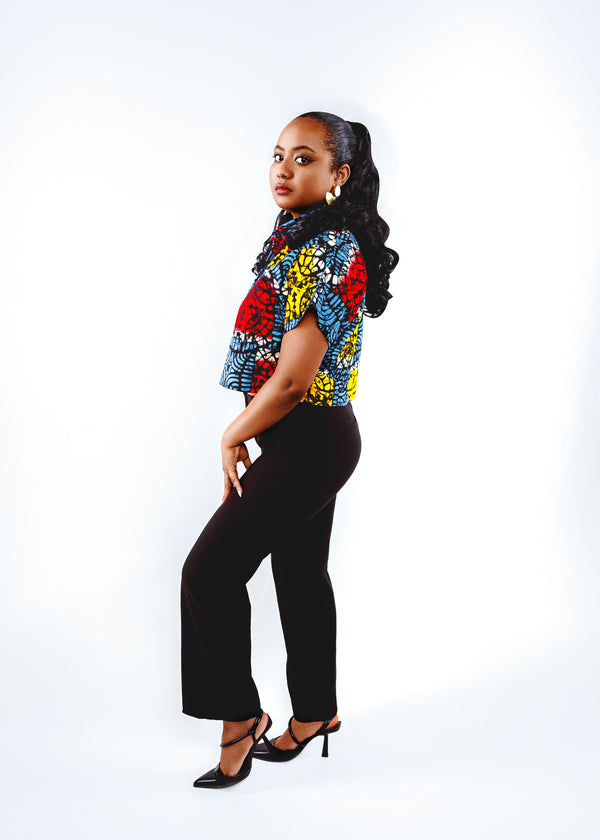 Nanga ankara short sleeve crop shirt