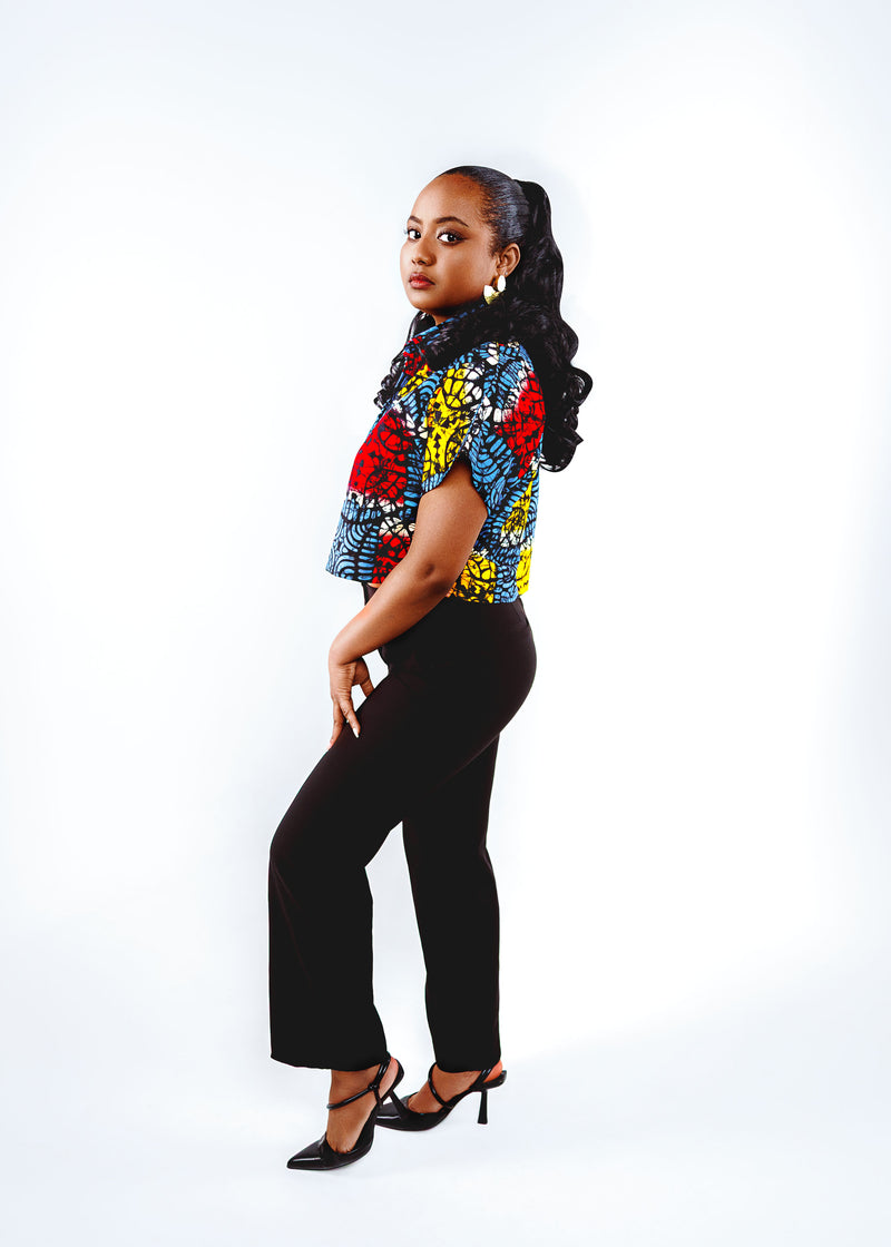 Nanga ankara short sleeve crop shirt