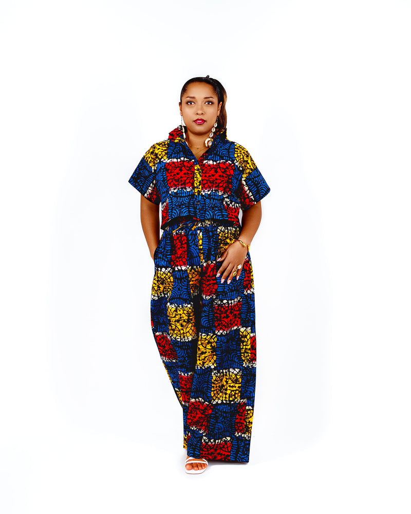 Nanga ankara short sleeve crop shirt
