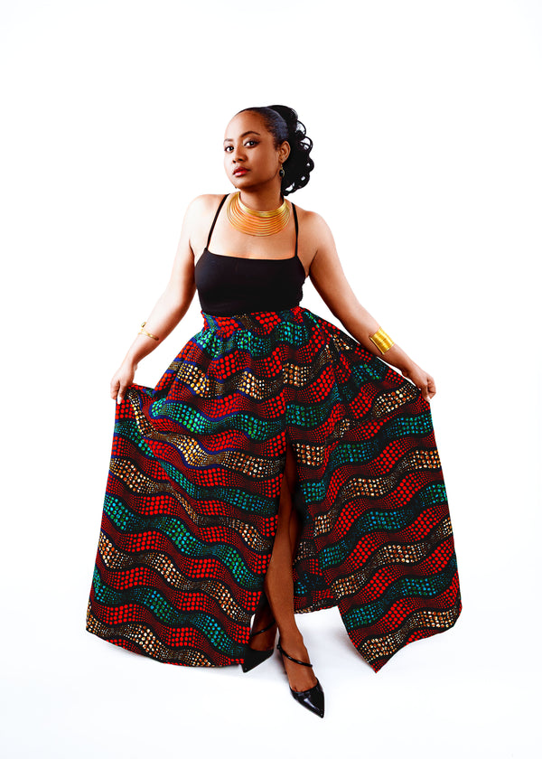 Zuberi african print maxi skirt
