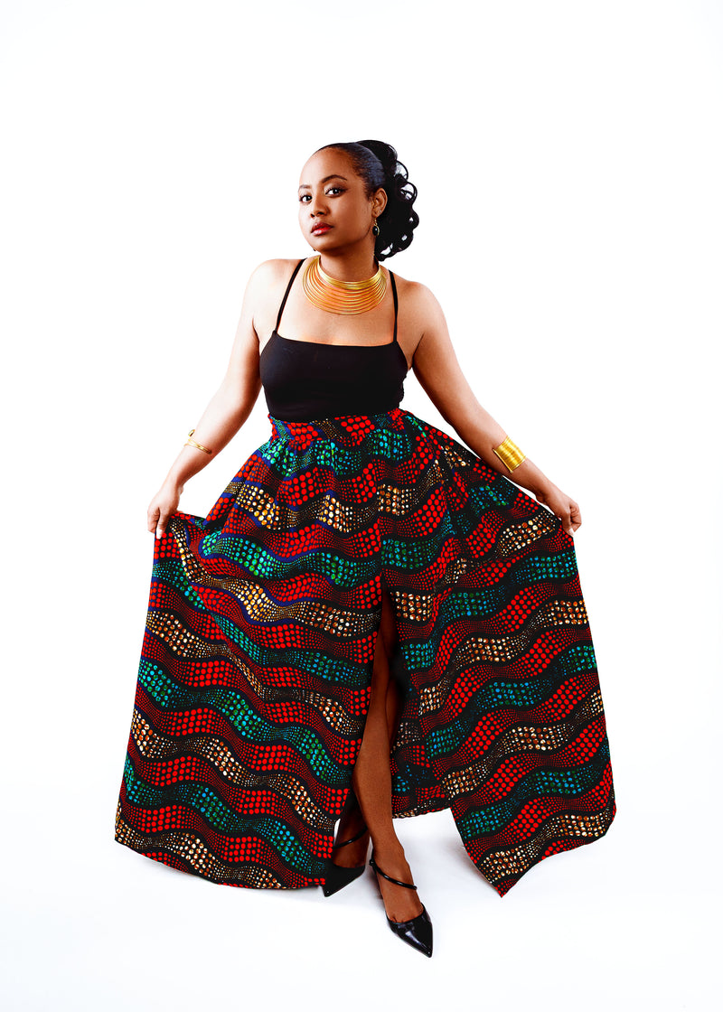 Zuberi african print maxi skirt