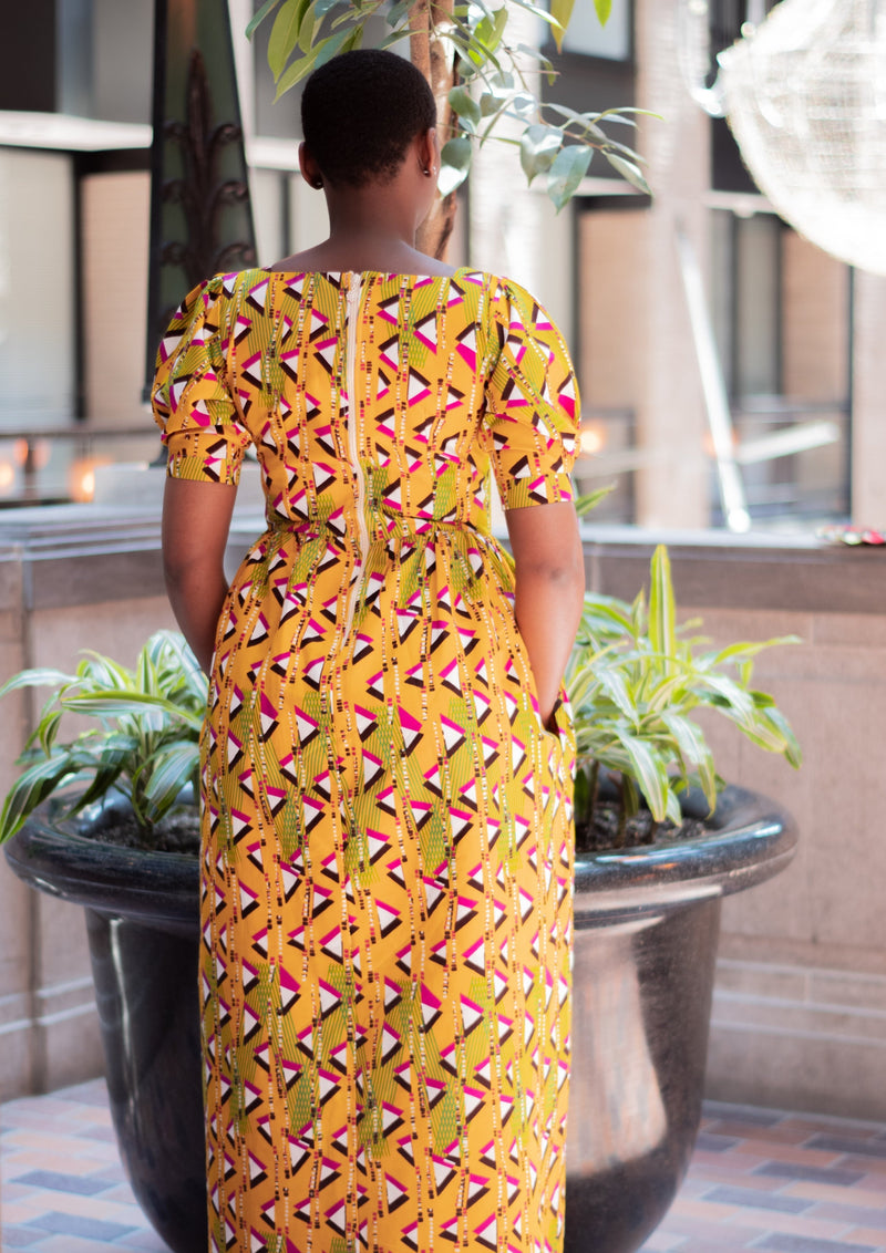 Sonia African print maxi dress
