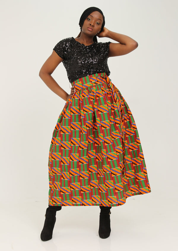 african maxi skirt