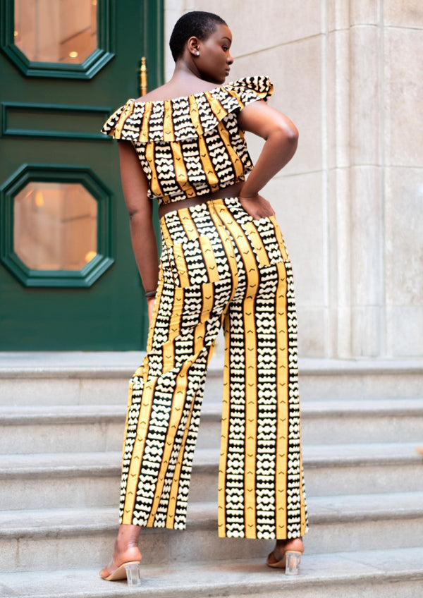 Fatim african print bootcut pants