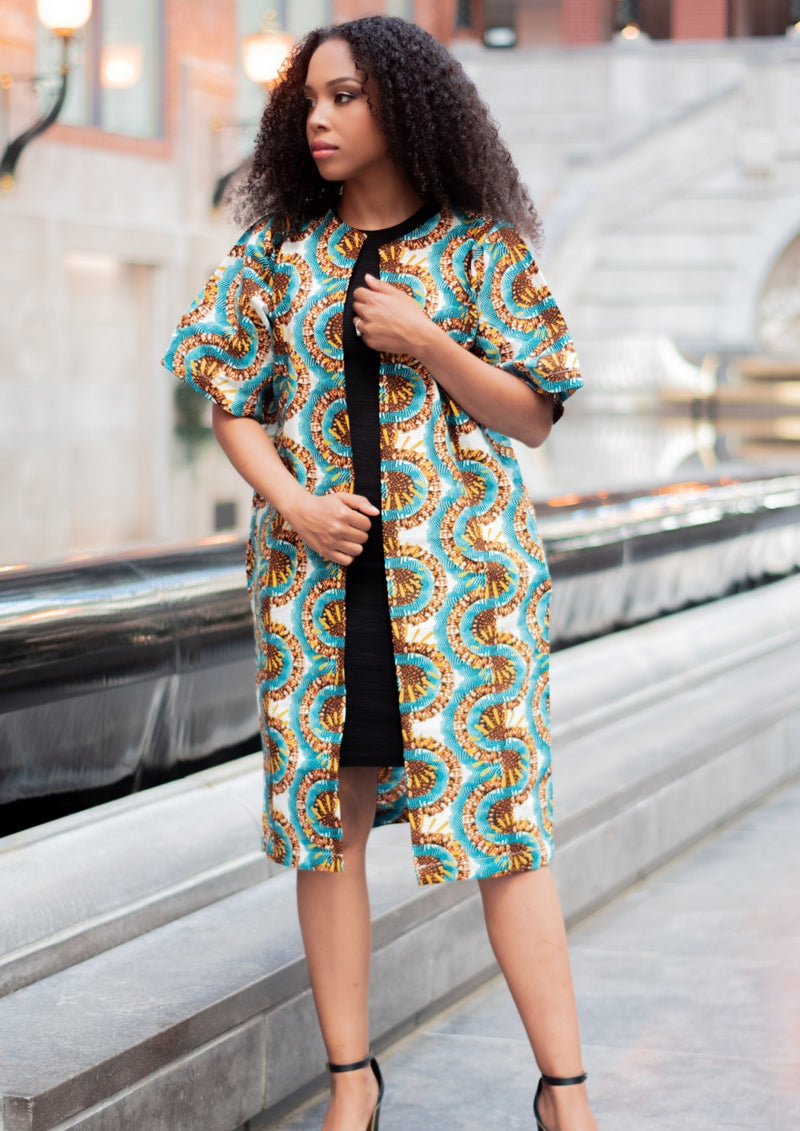Sofia African print kimono jacket