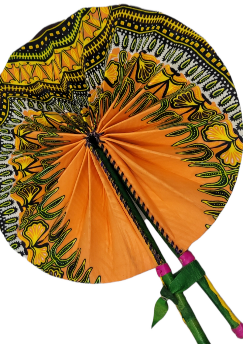 African print hand fan