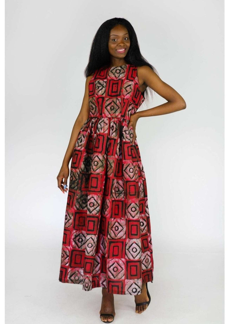 Adja maxi dress with Batik pattern