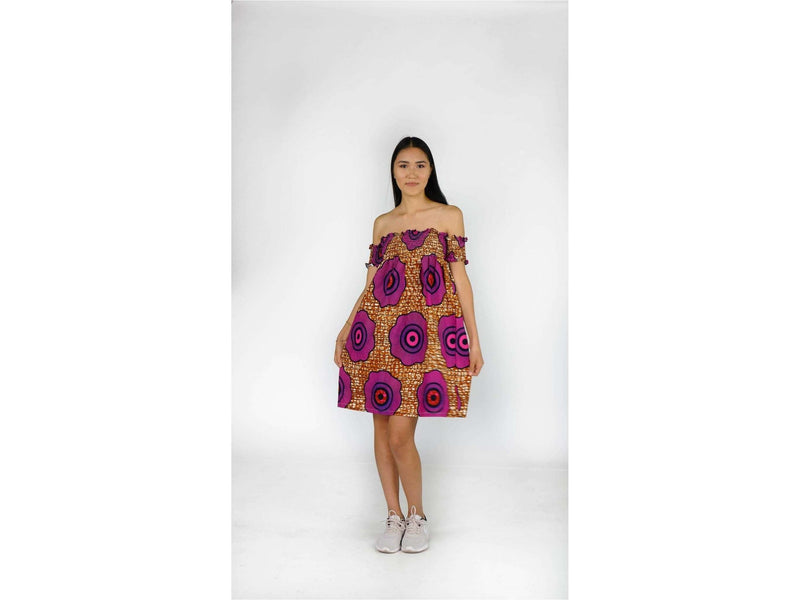 Afi off-shoulder midi dress  Authentic, hand-made, modern african
