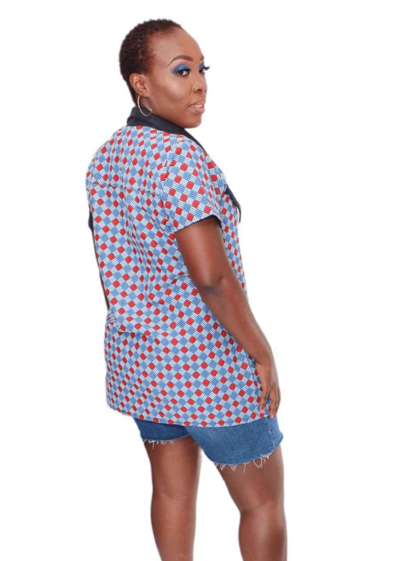 Amara short printed shirt dress