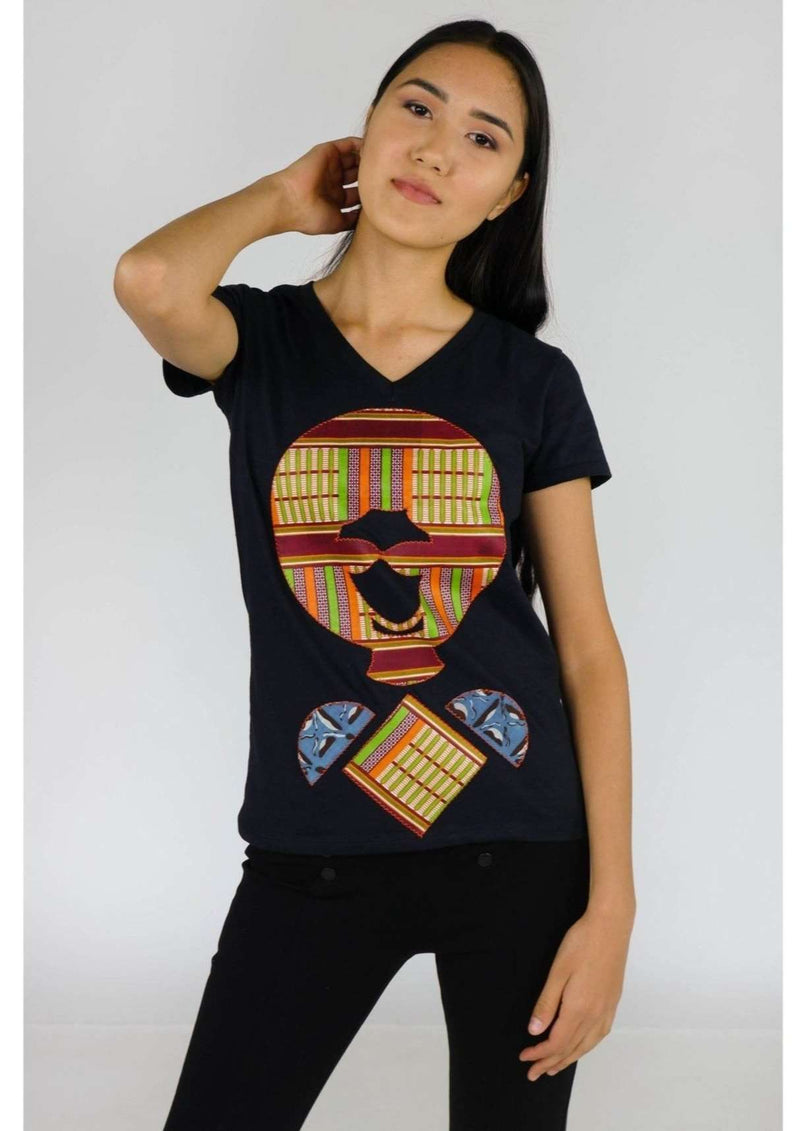Methanoia African print patch T-shirt