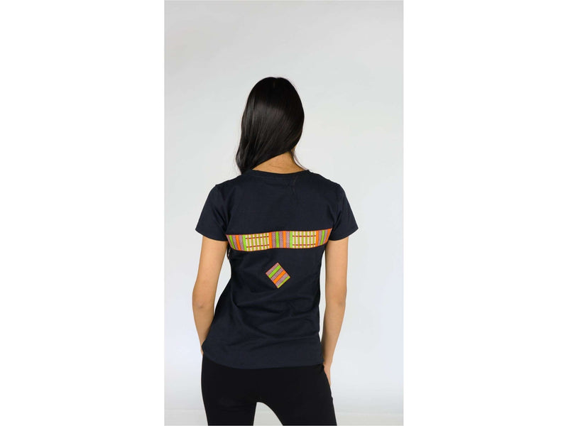 Methanoia African print patch T-shirt