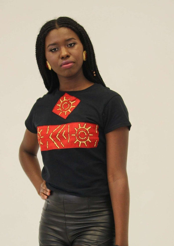 Méthanoia T-shirt african printed pattern