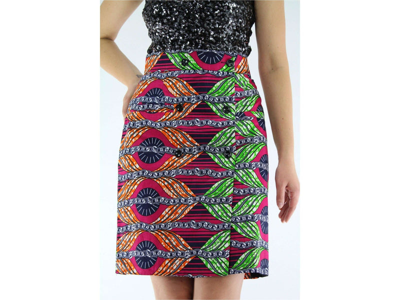 Printed trapeze skirt